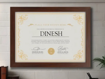 Certificates Framed | Custom Certificate Award Frames India