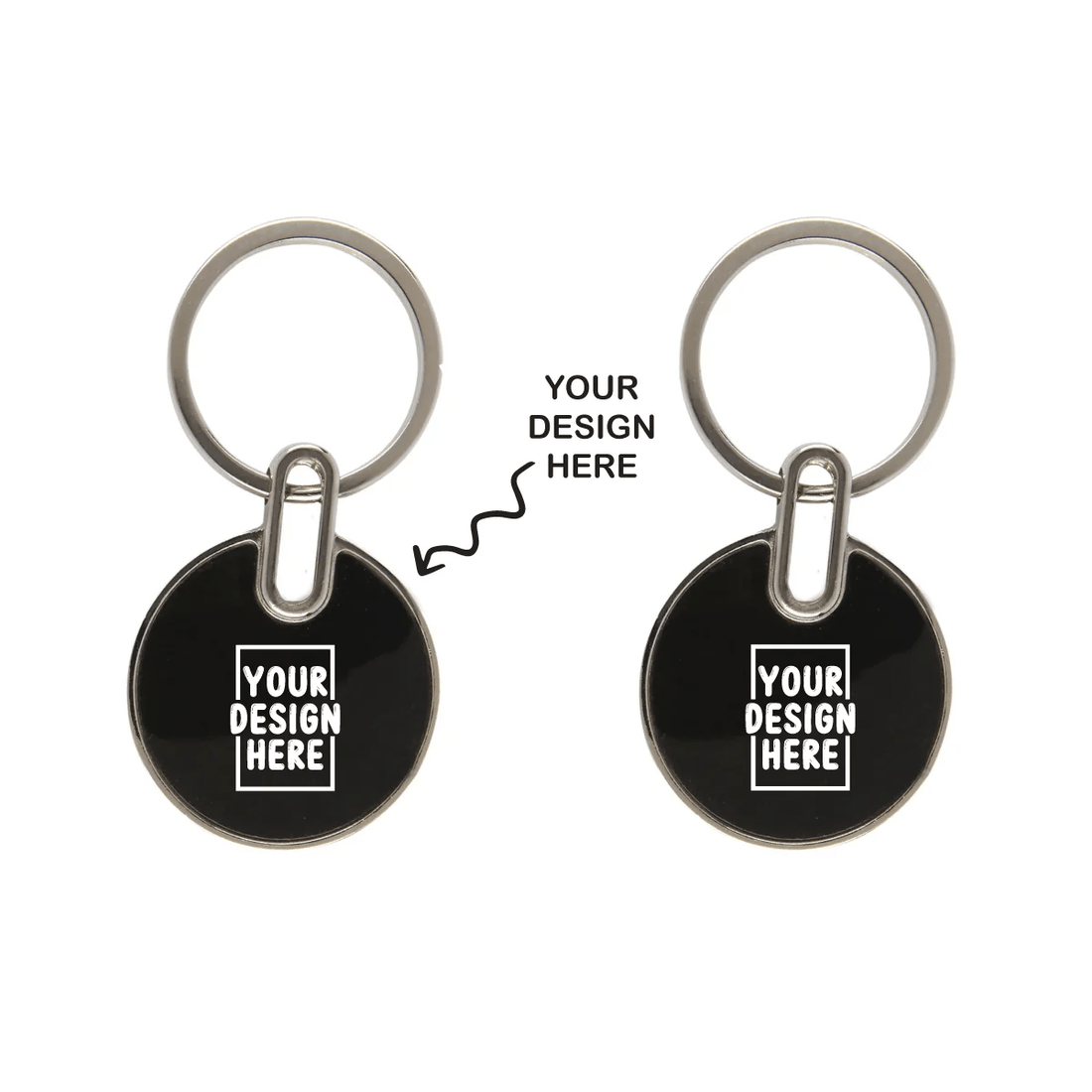 Round Shape Metal Keychain With Both Side Printing |Product code :21