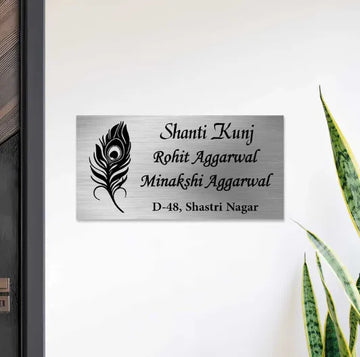 Stainless Steel Name Plate | Custom Engraved Door Name Board Bulk India