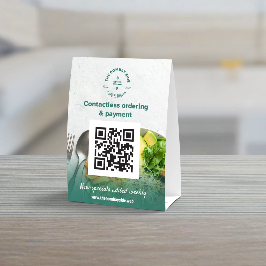Tent Cards | Double-Sided Table Tent Cards for Restaurants & Events | India