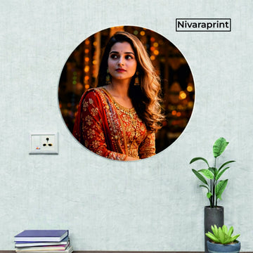 Round Acrylic Photo Print Custom Wall Desk Decor India