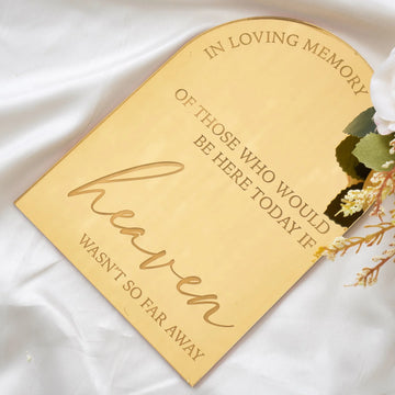 In Loving Memory Arch Wedding Sign with Stand | Memorial Wedding Sign