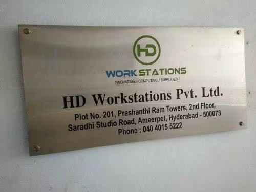 Stainless Steel 304 Engraved Name Plate | Custom SS Board India