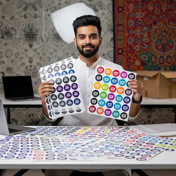 Bulk Non Tearable Sticker Print With Half Shape Cutting 12x18 inch