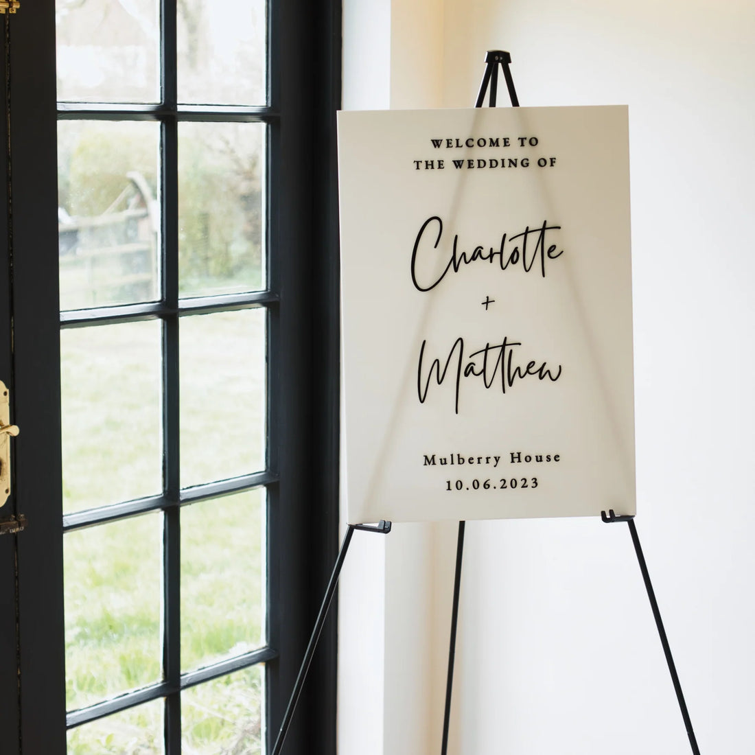 Welcome to Our Wedding Sign by Nivaraprint
