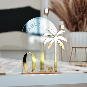Unique Wedding Table Number with Stand | Personalized Wedding Table Sign